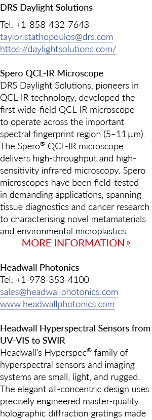 DRS日光解决电话:+ 1 858 432 7643 taylor.stathopoulos@drs.com https://daylightsolutions.com/ Spero QCL红外M…