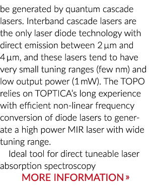 量子级联激光器所产生的。带间的级联激光器是唯一的激光二极管技术与直接工作……